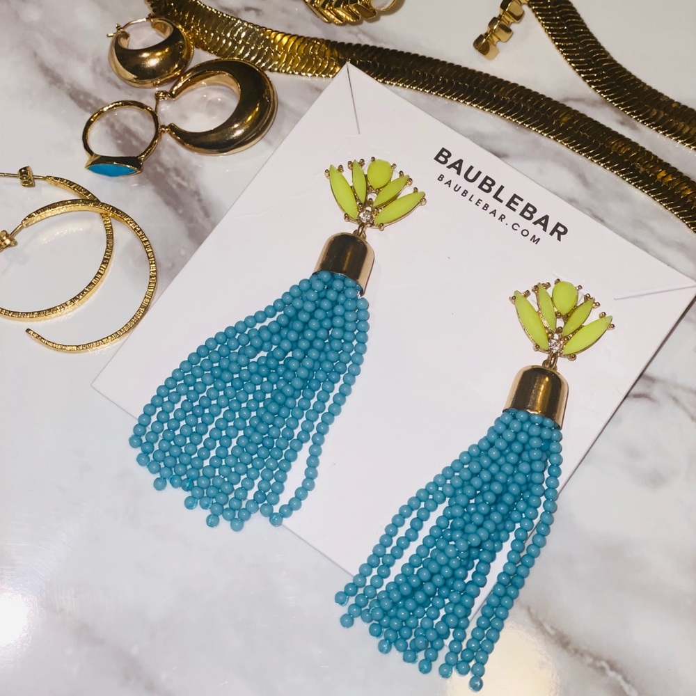 BaubleBar Acid Fringe Tassel Drop Earrings